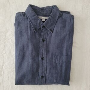 Uniqlo Men's Navy Casual Button-Down Shirt Size S 100% Cotton